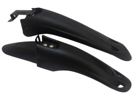Image of Shrenik Kids Bicycle Mudguard 20T Cycle 20 Inch for Kids Cycle Fender Heavy Plastic Material Clip-on Front & Rear Set Color Black