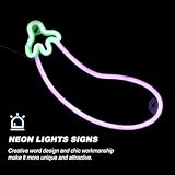 Vaguelly 茄子形ネオンサイン おしゃれなルームデコレーション 電池対応 バー ウェディング向け雰囲気照明 簡単操作 長寿命設計