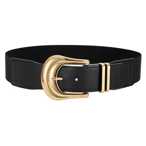 JASGOOD Women Wide Elastic Waist Belt for Dresses Vintage Western Stretchy Belt For Ladies2