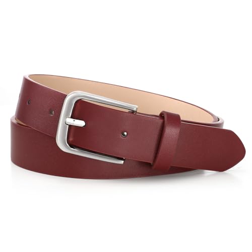 Image of WHIPPY Women Casual Leather Belt for Jeans Pants, Fashion Ladies Waist Dress Belt