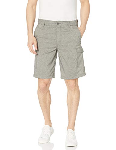 Lee Men's Performance Series Extreme Comfort Tech Cargo Short, Light Gray Heather, 34