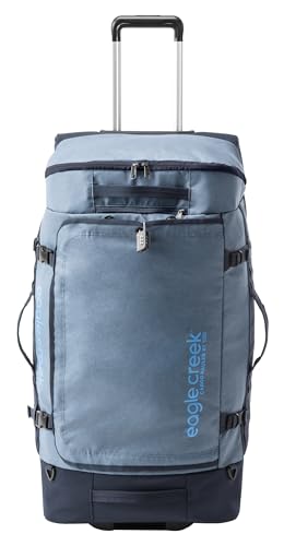 Eagle Creek Cargo Hauler XT Wheeled Duffel - Wheeled Backpack Duffel - Deployable Backpack Straps - Lockable U-Lid & Easy Access Compartment - 32" - Glacier Blue2