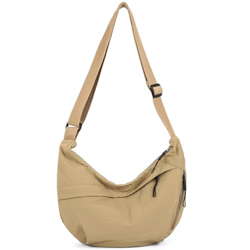 Image of Crescent Crossbody Bags for Women Nylon Travel Luna Hobo Bag Dumpling Purse