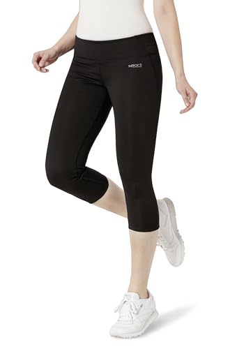 Legging 3/4 en polyester stretch femme coupe ajustée STOOKER noir
