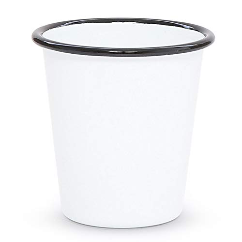 Enamelware Tumbler, 10 ounce, Pink/White Splatter (Single)