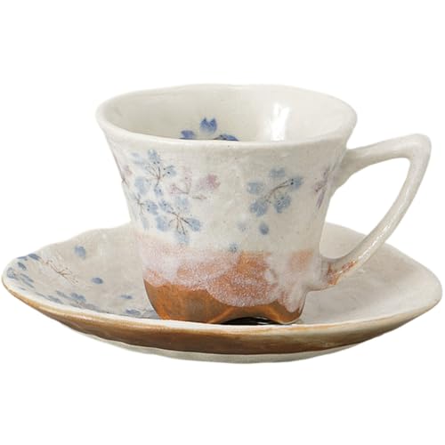 エールネット(Ale-net) コーヒーカップ 碗8.5×7cm 165cc 平安桜 青碗皿 磁器 食洗機使用可 電子レンジ使用可 美濃焼 日本製