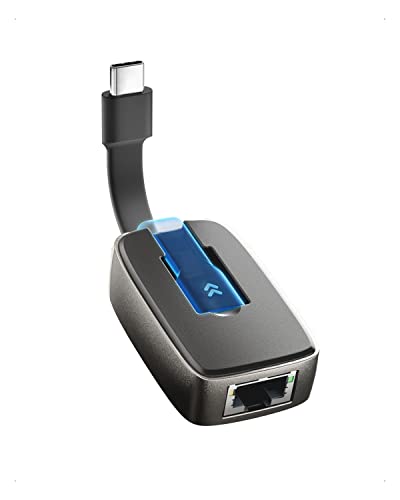 Cable Matters Foldable USB C to Ethernet Adapter Gigabit, Portable Lan to USB C Adapter