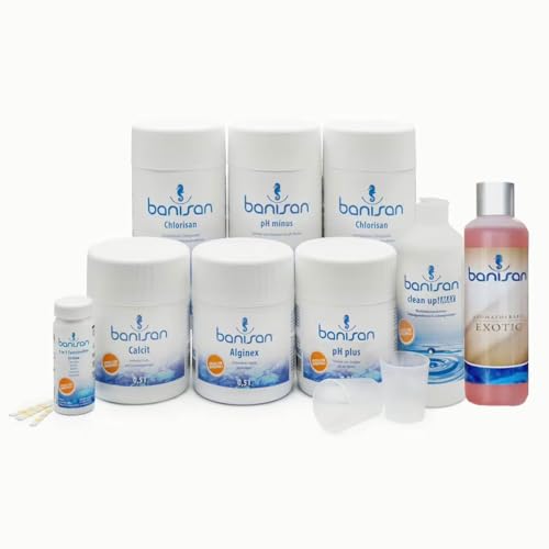 Banisan 11 teiliges Wasserpflege-Set - Wasserpflege Set für Whirlpool (Badezusatz:Exotic)