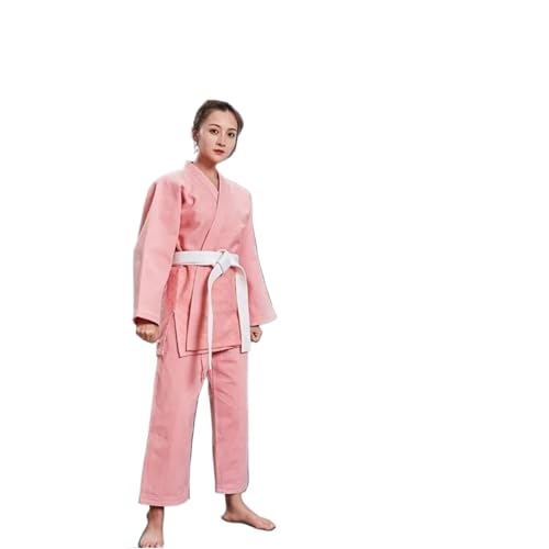 ANQKYO Trajes De Judo Pink Jiu Jitsu/BJJ Gi Uniformes Trajes de Judo Grappling Kimono Jiu Jitsu Gi Ropa de Artes Marciales(XXL)