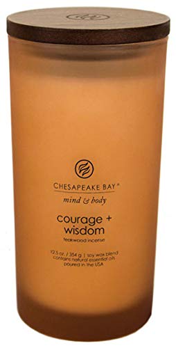 Chesapeake Bay Candle Scented Candle, Courage + Wisdom (Teakwood Incense), Large