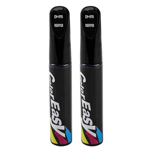 2PCS Lackstift Auto,Lackstift Schwarz Matt,Lack Reparatur,Lackstift für Autos Reparieren,Autolackstift,zur Ausbesserung von Steinschlägen und Kratzern am Auto(Black 12ml)