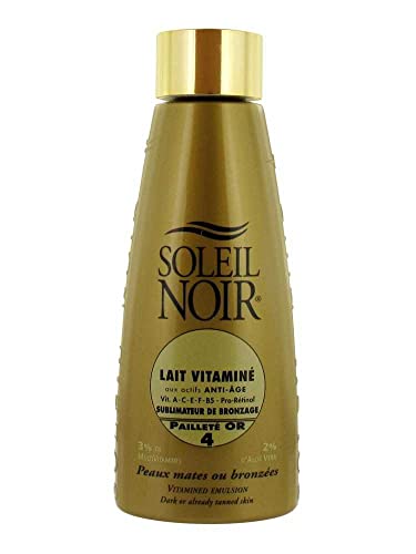 Soleil Noir Lait Vitaminé Sublimateur de Bronzage 4 PaillVerano Or 150 ml