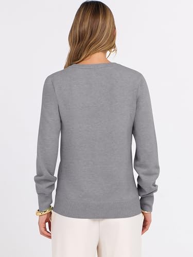 Image of ANRABESS Women's Long Sleeve V Neck Basic Sweaters | Classic Pullover Tops,Soft Loose,Business Casual Work,Travel Vacation,All Day Wear,Fall Spring Outfits,Winter Layer Clothing
