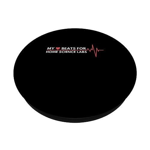My Heart Beats For Home science labs Family Past Time PopSockets Swappable PopGrip, Black - Image 2