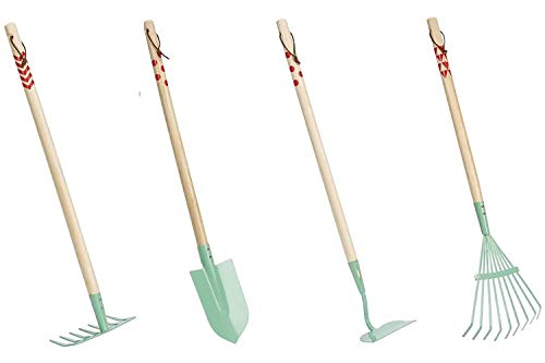 Beetle & Bee Kids Garden Tall Tool Set-Real Gardening Tools for Small Hands, Girl Boy