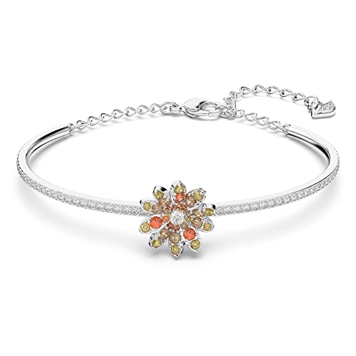 Swarovski Eternal Flower Armreif, Rhodiniertes Damenarmband mit Mehrfarbigen Kristallen