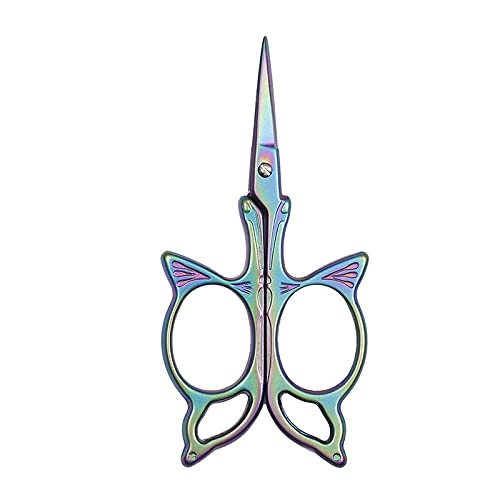 Tijeras de oficina, tijeras for manualidades, muy hermosas tijeras de oficina con forma de mariposa, tijeras for manualidades, suministros y accesorios de costura Tijeras de punto de cruz Hilo Zig Zag