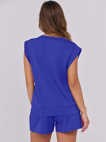 Image of ANRABESS Two Piece Sets for Women 2026 Summer Short Lounge Set Casual Beach Vacation Outfits Spring Sweatsuits Tracksuit