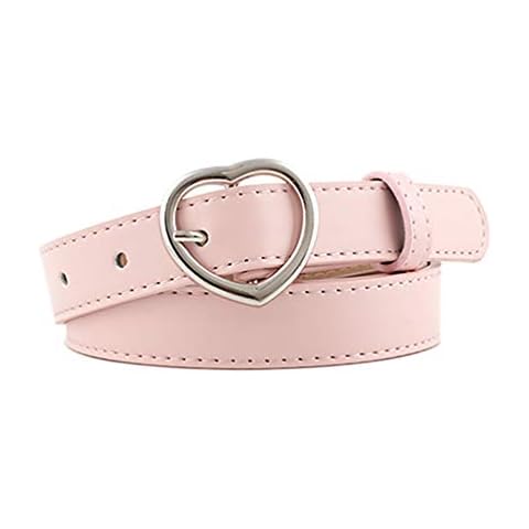 Porbbow Cinturón delgado con hebilla en forma de corazón Cover
