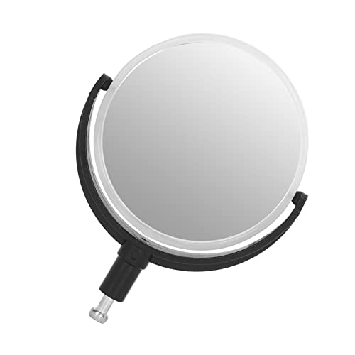 Image of Microscope Metal Bracket, 360 Degree Rotation Microscope Reflecting Mirror Light Microscope Flat Concave Reflector Portable Field of View Expands for Experiments (Plastic Bracket)