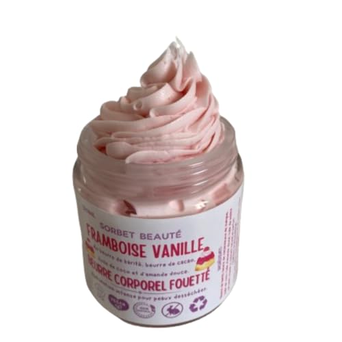Sorbet beauté - Chantilly de karité/Vegan beurre corporel 120ml (Framboise et vanille)