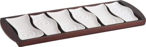 Trudeau Manhattan Appetizer Plates with Tray
