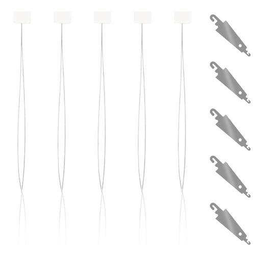 Jofefe 5Pcs Long Needle Threaders for Punch Needles Embroidery Floss Cross Stitch DIY Sewing Craft Works (Bonus with 5pcs Small Needle threaders)