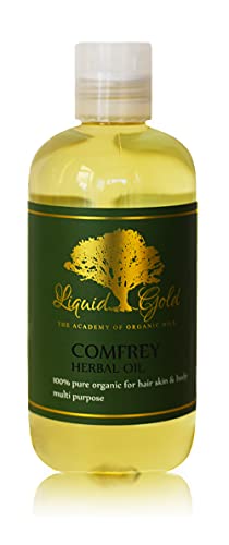 Liquid Gold Inc – 8 oz – Premium Comfrey Herbal Infused Oil – Pure Natural Organic Skin Hair Body Care