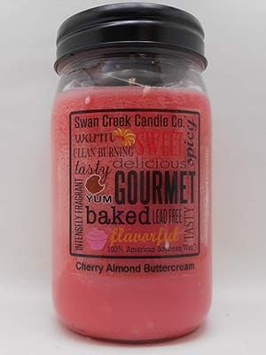 Swan Creek Candle Pantry Jar, 24 Ounce, Cherry Almond Buttercream