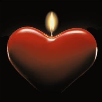 CD Greeting Cards/Corazón y vela/Spanish