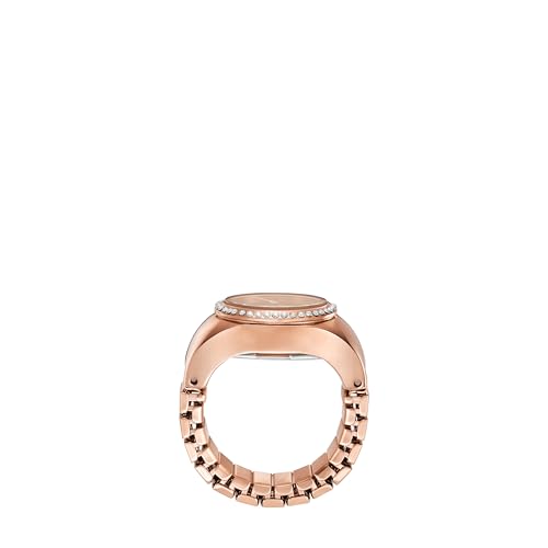 Image of Fossil Women's Watch Ring, Quartz Stainless Steel Two-Hand Ring Watch for Women