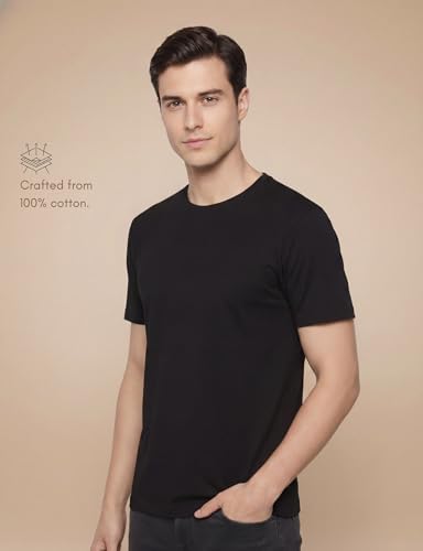 Image of FYLTR Men's Solid T-Shirt - Half Sleeve | Round Neck | 100% Cotton | Regular Fit T-Shirt (Pack of 2)