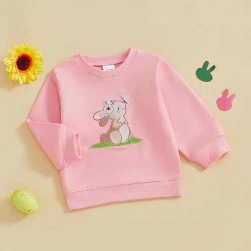 Toddler Valentines Outfits Baby Girl Clothes Love Embroidery Long Sleeve Crewneck Sweatshirts Pullovers3