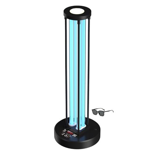 Ultraviolet Germicidal Lamp,110w UV+Ozone Light Sanitizer for Whole Room, 99.99% Sanitization Rate,Three-Step Timing Remote Control, Blue Ligh for Odor Room Home Office School