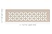 Schluter Rectangular Shelf for Prefabricated Kerdi Board SN/-SNLT Niches - 4mm Thick, Floral Design, Aluminum Material, Cream Finish - SNS1D5TSC
