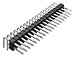 Samtec Header, 2.54Mm, Though Hole, Right Angle, 20 Position - HTSW-110-08-L-D-RA