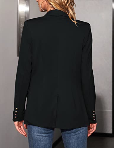 EXTRO&VERT Women Double Breasted Blazer Elegant Pocketed Tailored Jacket Business Casual Outfit3