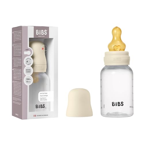 BIBS Babyflasche 150 ml. Sauger aus Naturkautschuk - Babyflaschenset....