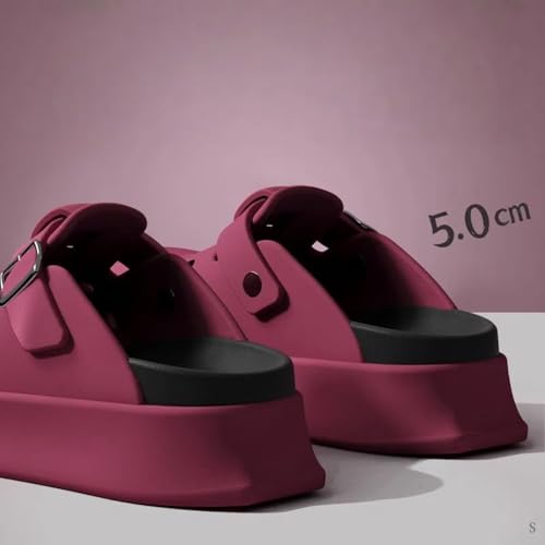 Thick-soled Baotou Hole Slippers Women wear non-slip soft-soled seaside beach sandals in summer3