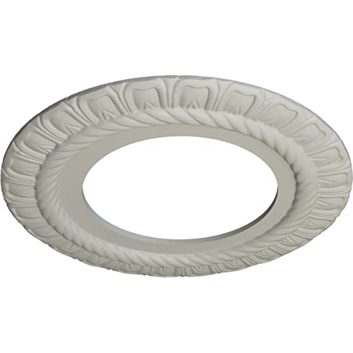Image of Ekena Millwork CM10CLPCF 10-5 /8 inch x 5-3 /4 inch x 1 /2 inch Claremont Ceiling Medallion, Pot of Cream