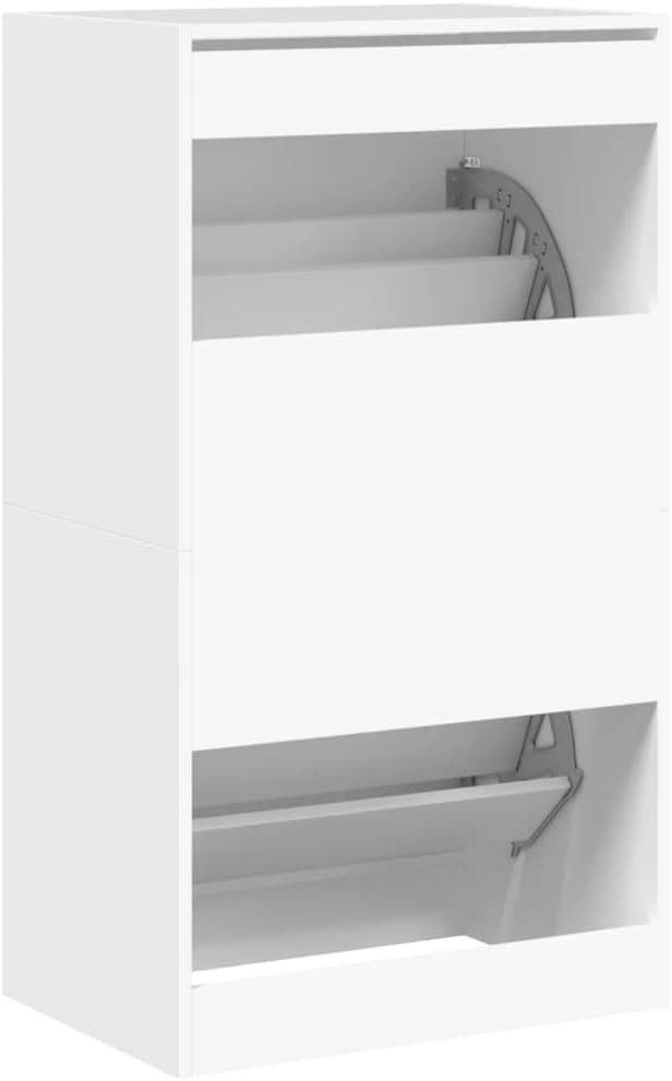 vidaXL Shoe Cabinet with one drawer open