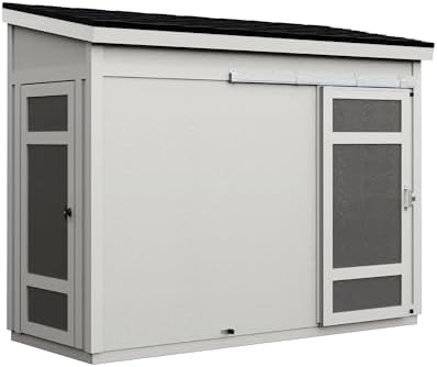Handy Home Products Cambria 10x4 Outdoor Wood Storage Shed with F...
