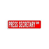 Wodevor Metallschild "Press Secretary Career", 7,6 x 30,5 cm, Aluminium, dekoratives Wand-/Straßenschild, Pressesekretär, Bürodekoration, Geschenk für Pressesekretärin