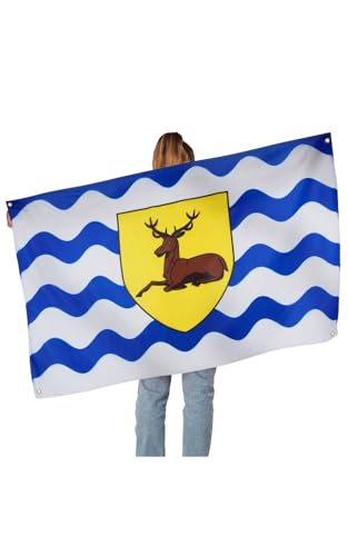 Runesol Hertfordshire Flag, 91x152cm, 3ft x 5ft, 4 Grommets, Eyelet In Every Corner, British Regional Flag, Premium Flags - Image 2
