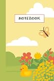 notebook: cute ducklings and clouds