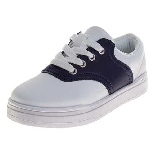 Image of French Toast Kids Oxford Dress Shoes - Lace Up Loafer School Uniform Saddle Shoe for Girls and Boys (Sizes: 11-13 Little Kid / 1-7 Big Kid)