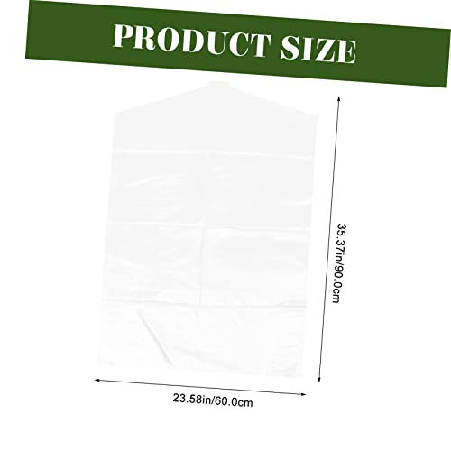 Mobestech 10pcs Dustproof Jacket Hanging Garment Bags Clothing Covers Dry Cleaning Suit Bags Easy to Identify Decorative Design Home Storage2