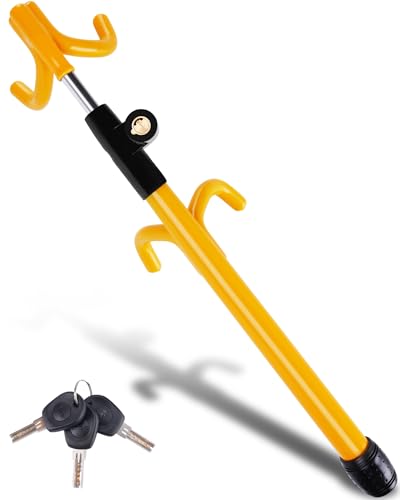 Tevlaphee Car Steering Wheel Lock Great Deterrent Adjustable Car Lock