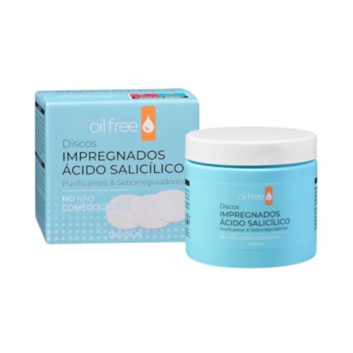 Pads empapados con ácido salicílico, sin aceite, clarificantes y reguladores del sebo para pieles grasas y propensas al acné, pack de 2