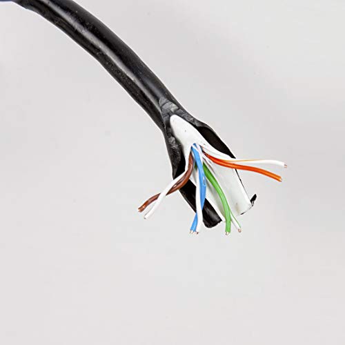 Cable Ethernet Cat5e 1000 ft con doble funda impermeable negro miniatura 4